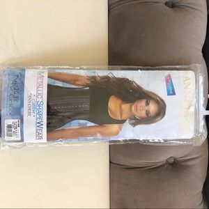 Ann Chery 2038 Metalic Shapewear Latex Black Waist